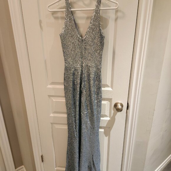 Dress the Population Ice Blue "Harper" Sequin Gown - Picture 4 of 6